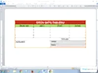 Bilgisayar Kursu - Word 2010 Kursu Tablo Örnek Çalışma